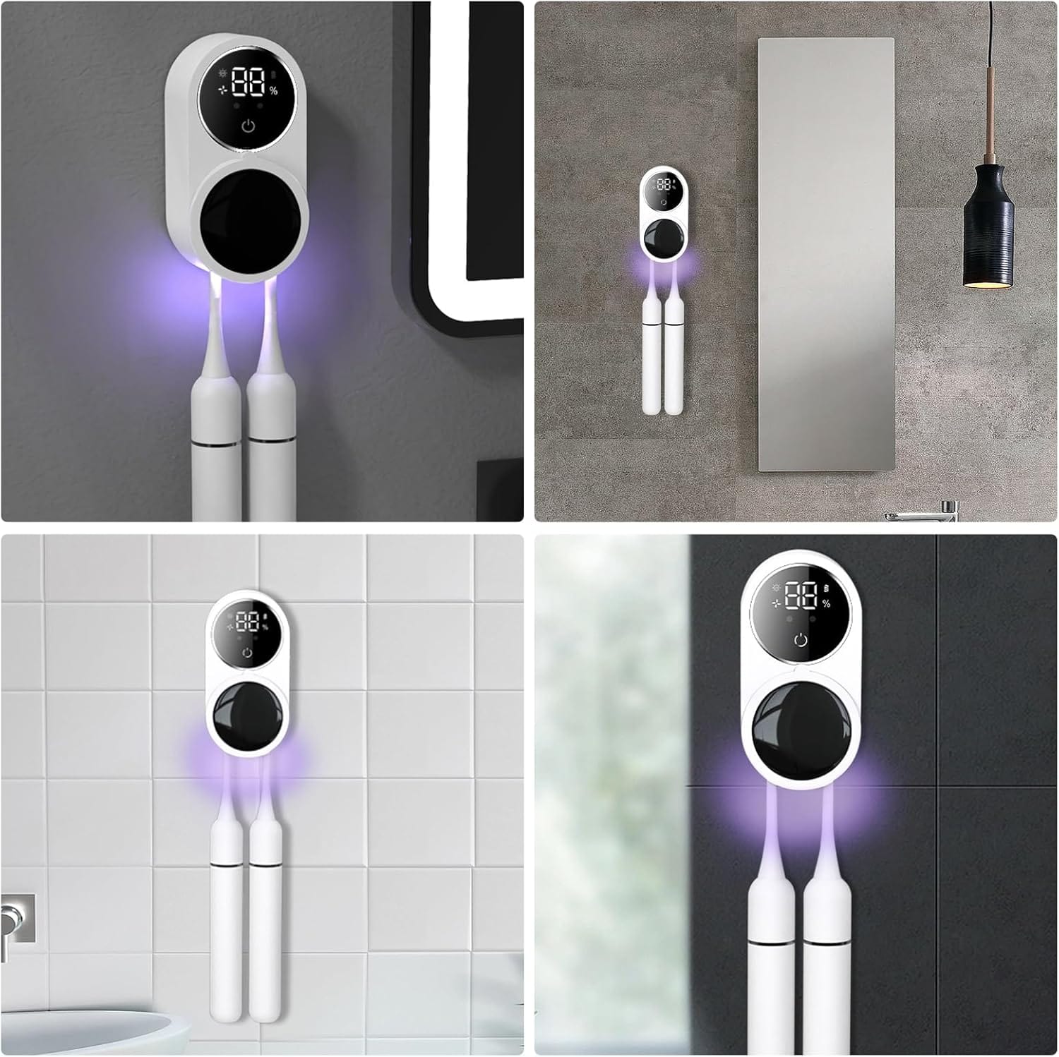 Portable UV Toothbrush Sanitizer & Holder